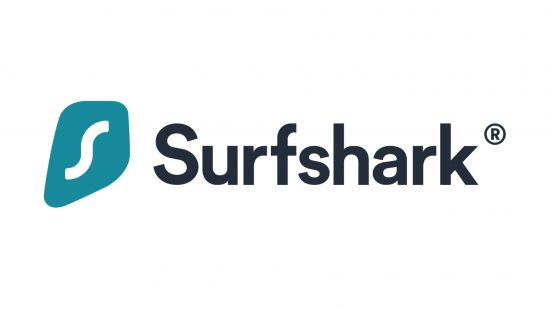 Best laptop VPN: Surfshark. Image shows the company logo.