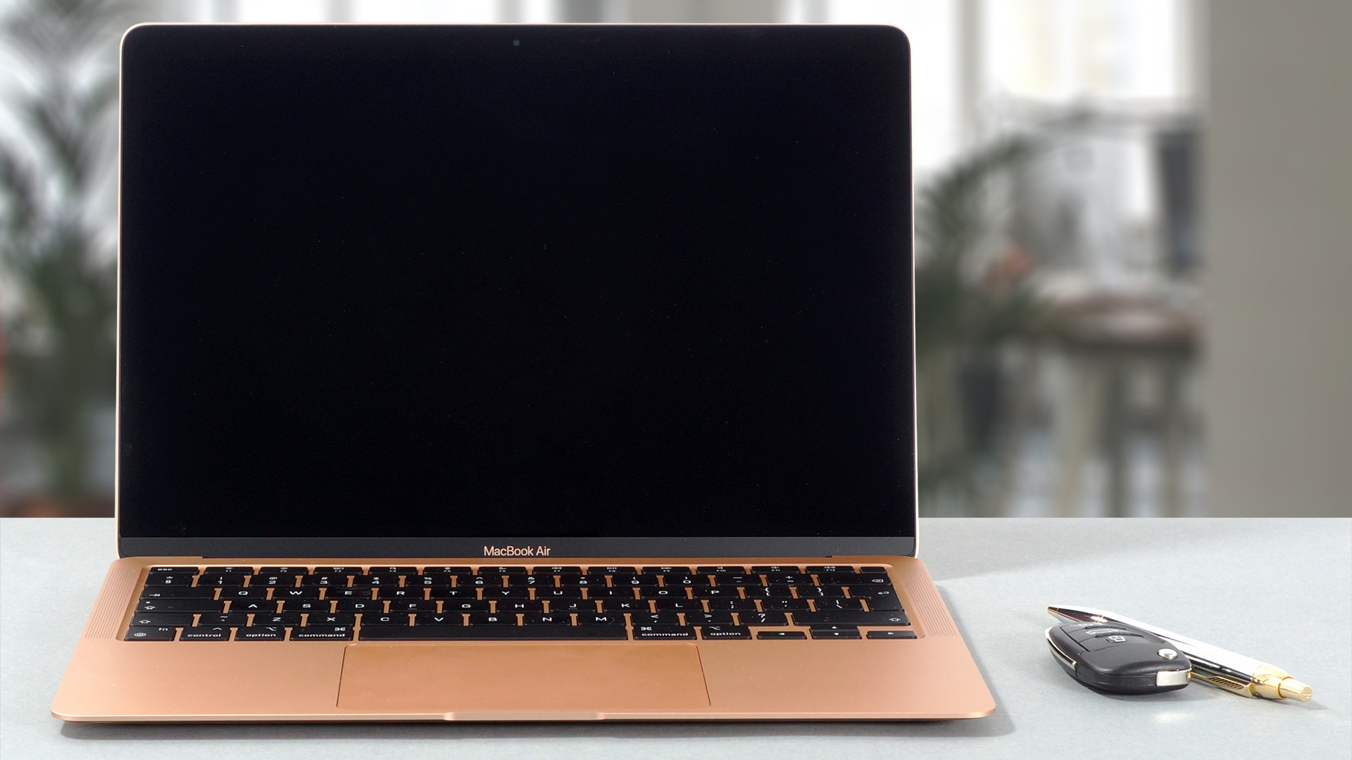 apple macbook air m1 2020 review - an image of the rose gold macbook air