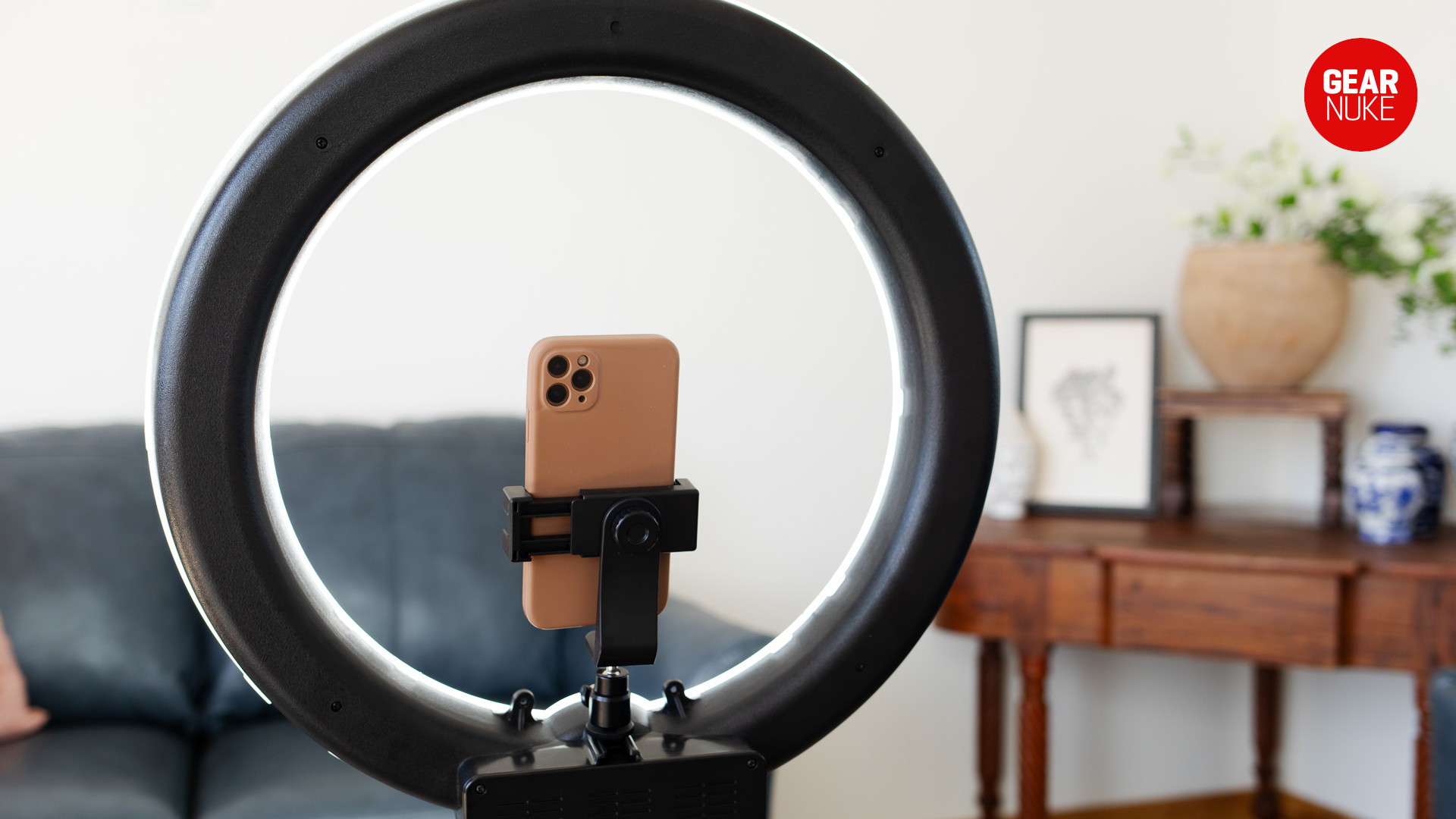 neewer ring light from behind