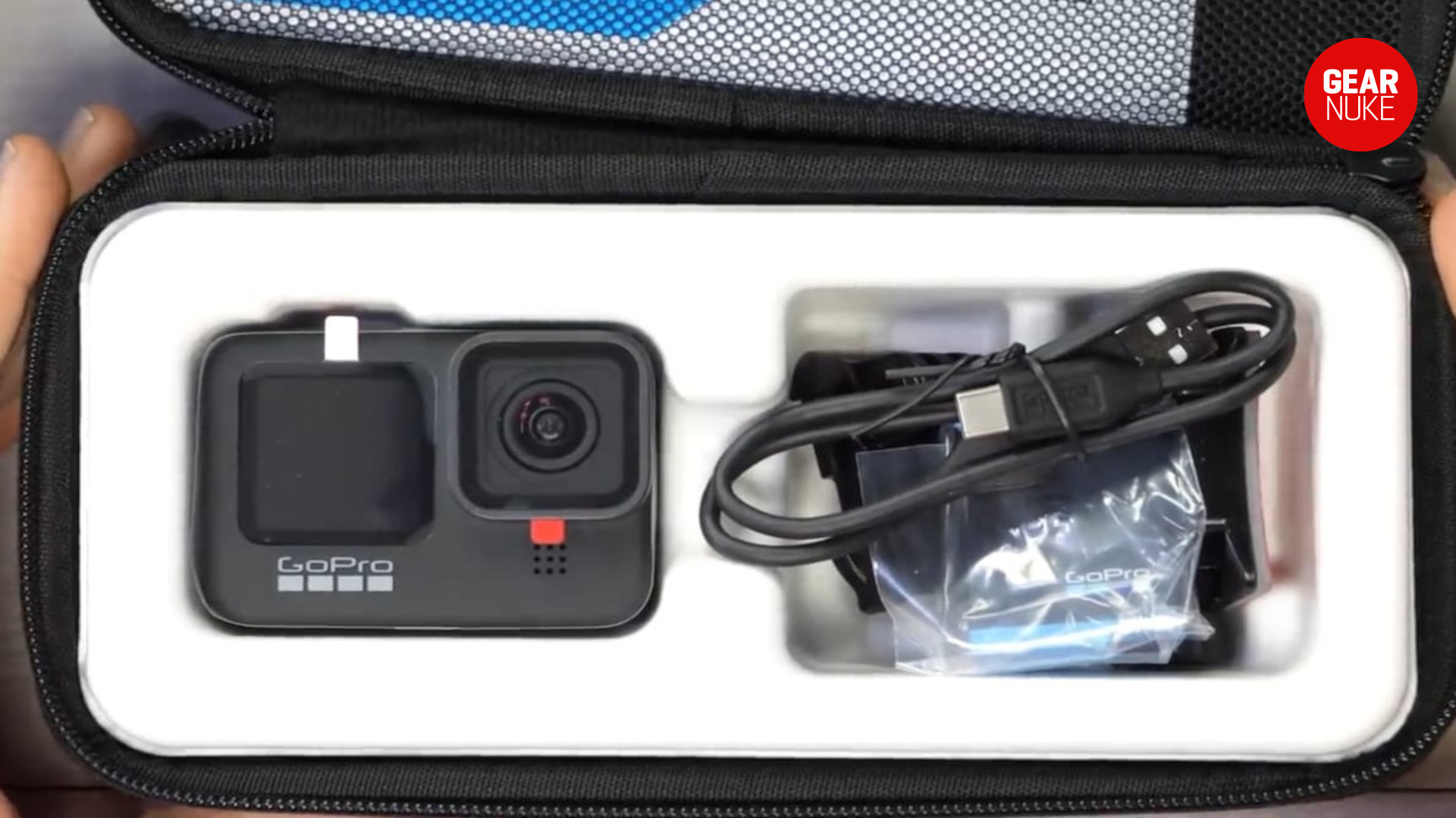 GoPro Hero 9 case - the case and content included with the hero 9 at time of purchase